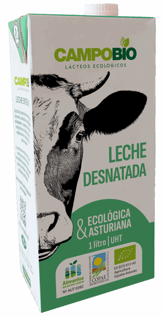 leche ecológica desnatada